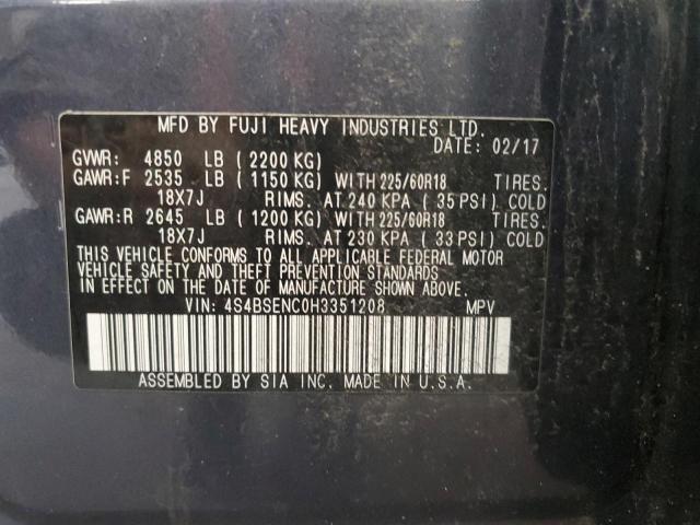 4S4BSENC0H3351208 Subaru Outback 3.6r Limited