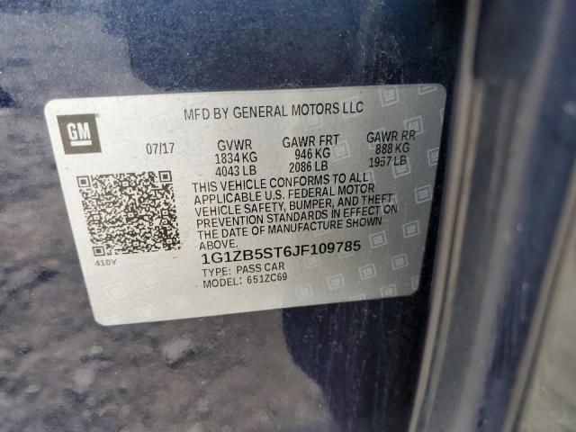 1G1ZB5ST6JF109785 | 2018 Chevrolet malibu ls