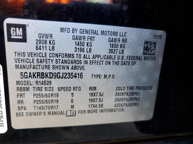 5GAKRBKD9GJ235416 Buick Enclave