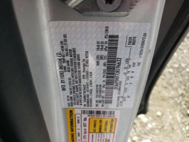 3FA6P0H77JR196632 Ford FUSION SE
