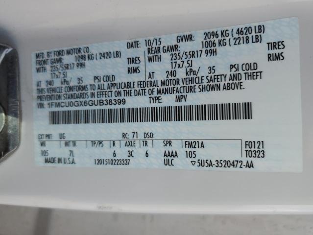 1FMCU0GX6GUB38399 Ford ESCAPE SE