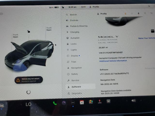 5YJYGAEE1MF196482 | 2021 TESLA MODEL Y