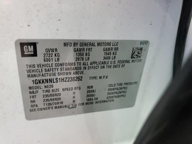 1GKKNNLS1HZ238262 GMC Acadia Slt-2