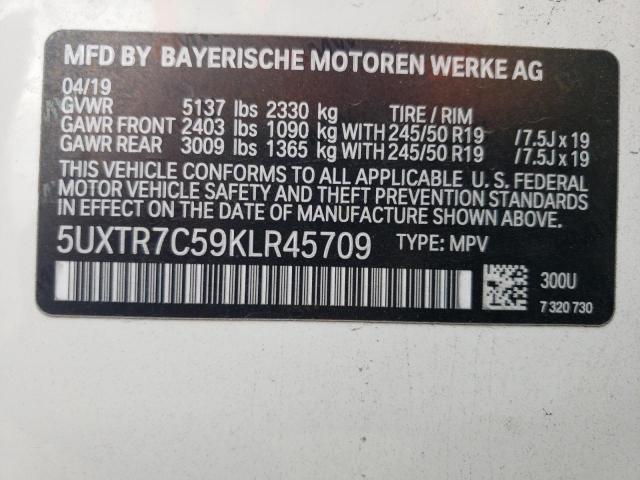 5UXTR7C59KLR45709 2019 BMW X3, photo no. 13