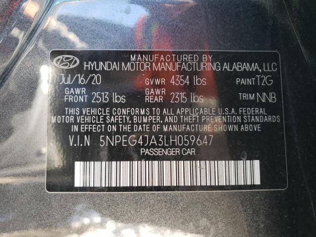 5NPEG4JA3LH059647 | 2020 HYUNDAI SONATA SE