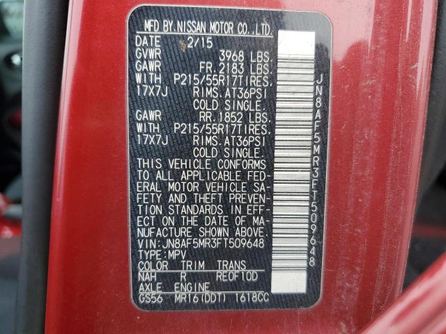 2015 NISSAN JUKE S - JN8AF5MR3FT509648