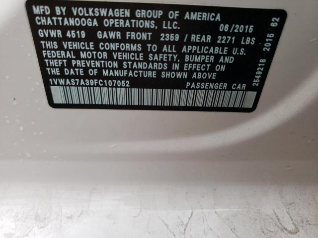 1VWAS7A39FC107052 Volkswagen PASSAT S