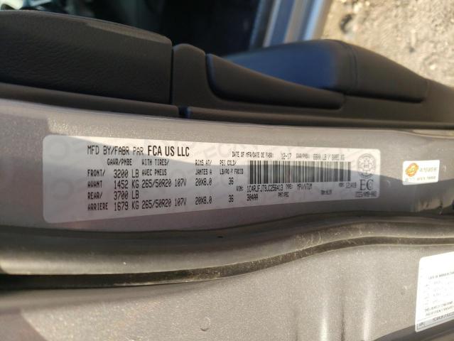 1C4RJFJT9JC256413 Jeep Grand Cherokee Summit