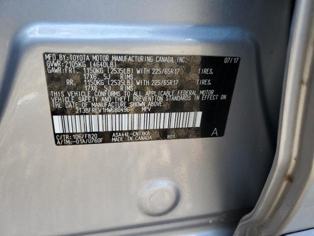 2T3BFREV1HW680496 2017 Toyota Rav4 Le