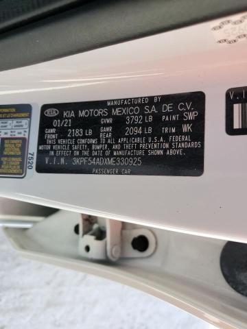 3KPF54ADXME330925 KIA FORTE EX