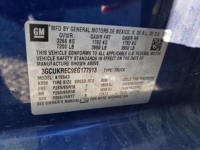 2014 Chevrolet Silverado K1500 Lt VIN: 3GCUKREC9EG177913 Lot: 72187873