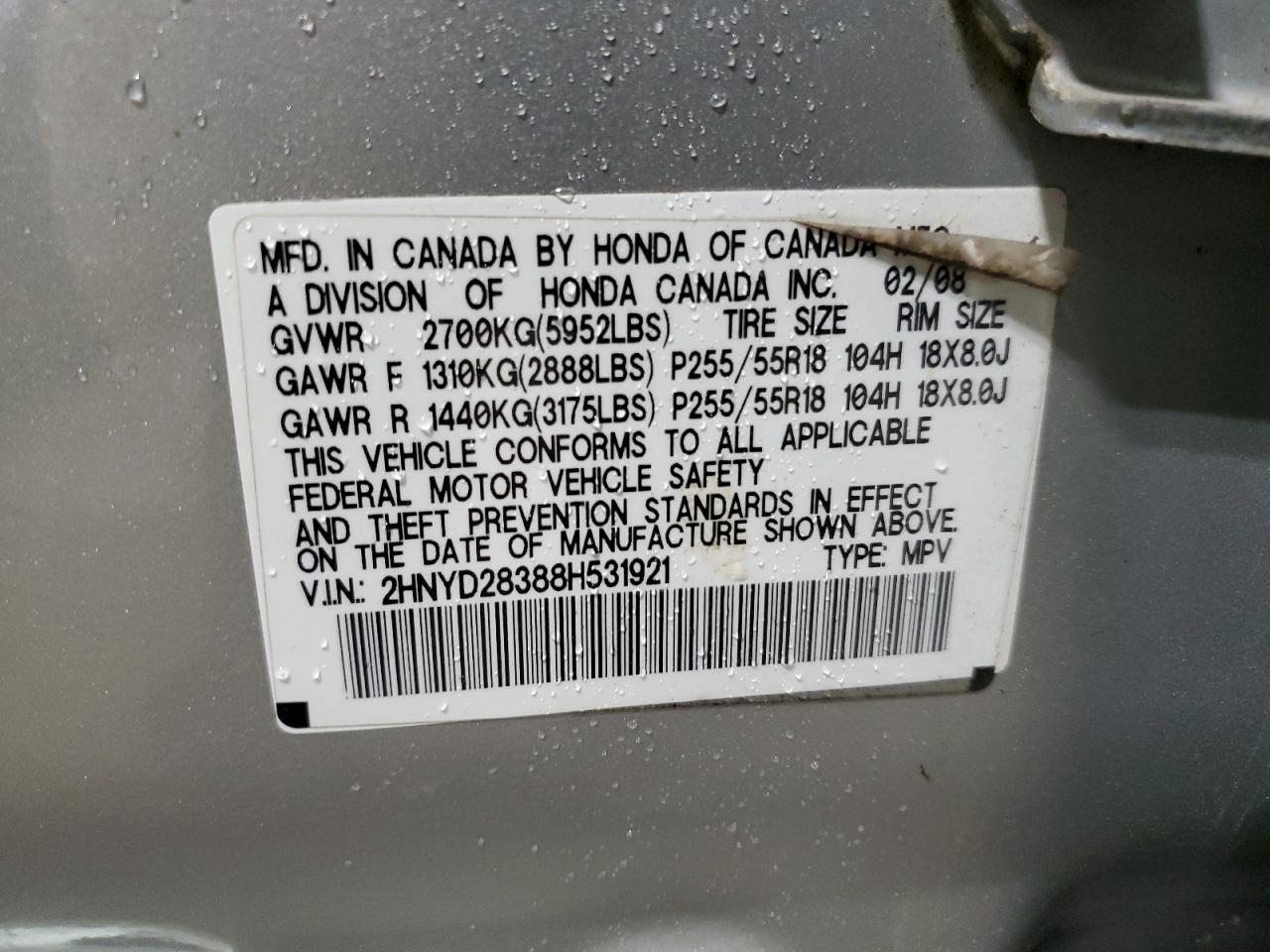 2HNYD28388H531921 2008 Acura Mdx Technology