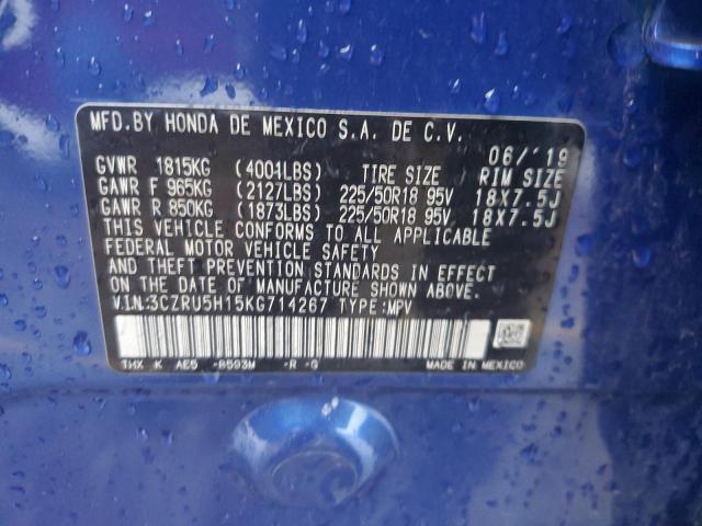 2019 HONDA HRV SPORT - 3CZRU5H15KG714267