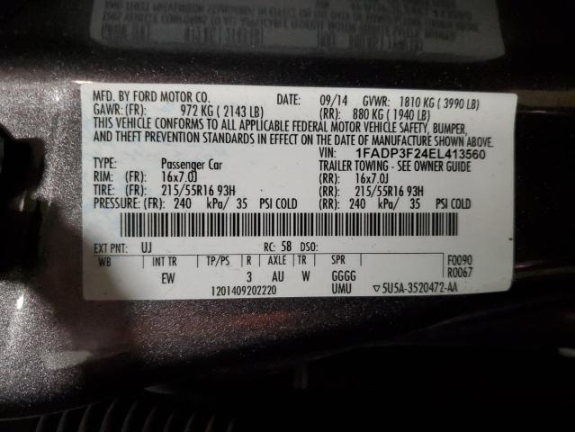 1FADP3F24EL413560 2014 Ford Focus Se
