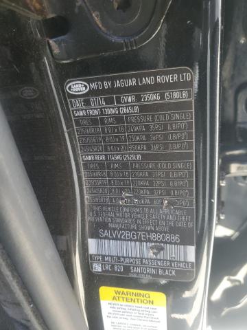 SALVV2BG7EH880886 Land Rover Range Rover Evoque Prestige Premium