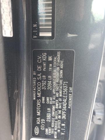 3KPF34AD4LE156371 KIA Forte Gt Line