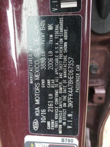 3KPFK4A78HE067357 KIA FORTE LX