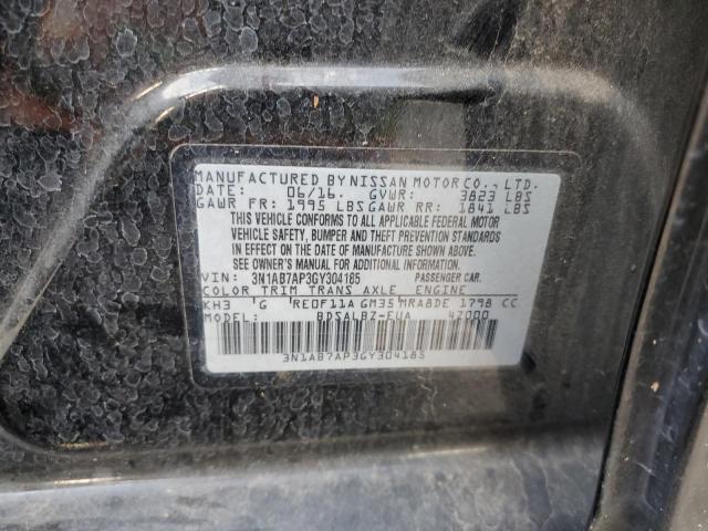2016 NISSAN SENTRA S - 3N1AB7AP3GY304185
