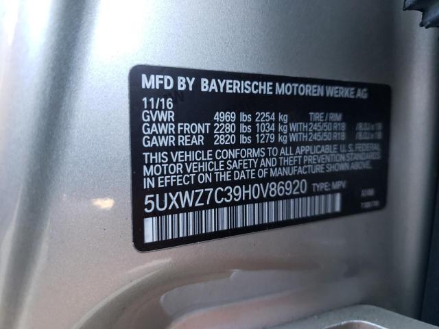5UXWZ7C39H0V86920 BMW X3 Sdrive28i