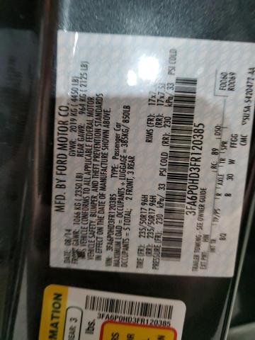 3FA6P0HD3FR120385 2015 Ford Fusion Se