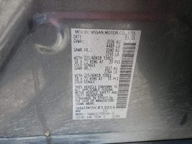 5N1AT2MT2FC853014 Nissan ROGUE S