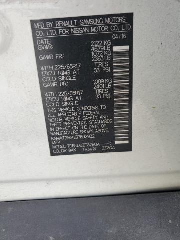 KNMAT2MV1GP692932 Nissan ROGUE S
