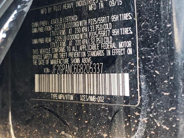 JF2GPANC6G8205337 Subaru Crosstrek Limited