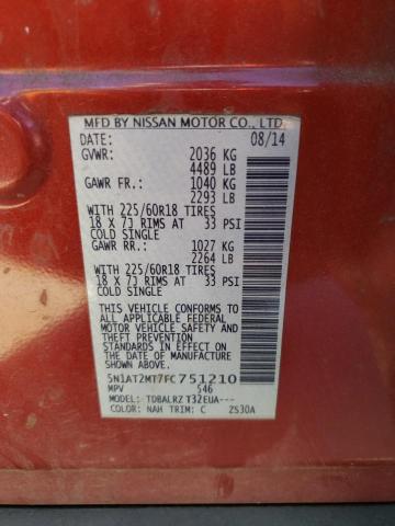 5N1AT2MT7FC751210 Nissan ROGUE S