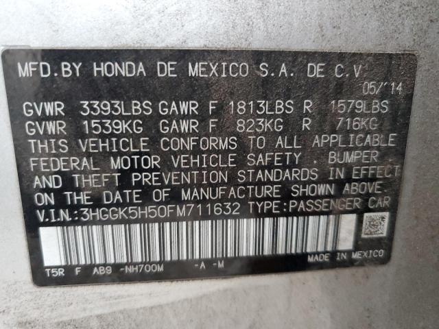 3HGGK5H50FM711632 Honda FIT LX
