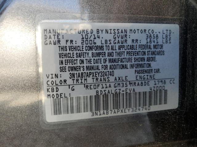 3N1AB7APXEY324740 Nissan SENTRA S