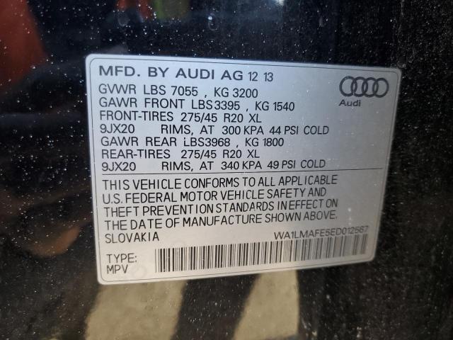 WA1LMAFE5ED012567 2014 AUDI Q7, photo no. 13