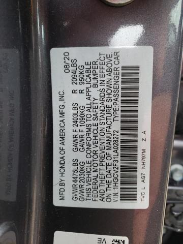 1HGCV2F31LA028272 Honda Accord Sport