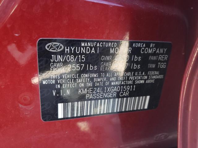 KMHE24L1XGA015911 | 2016 HYUNDAI SONATA HYB