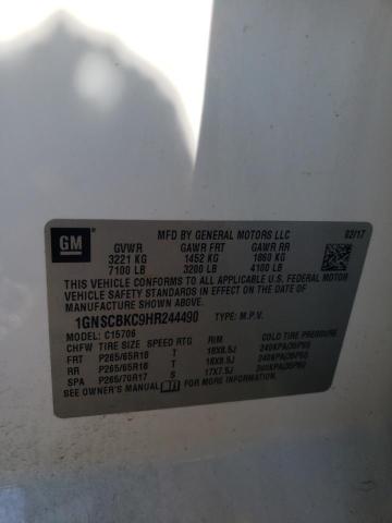 2017 CHEVROLET TAHOE 1GNSCBKC9HR244490