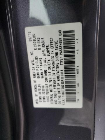 1HGCT2B06GA000894 Honda Accord Touring