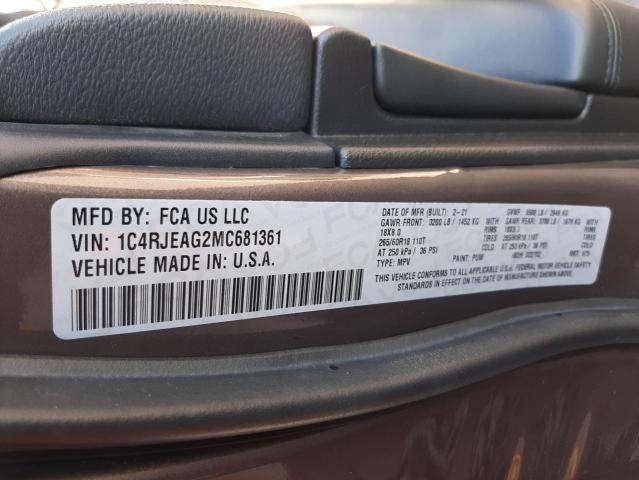 1C4RJEAG2MC681361 Jeep Grand Cherokee Laredo