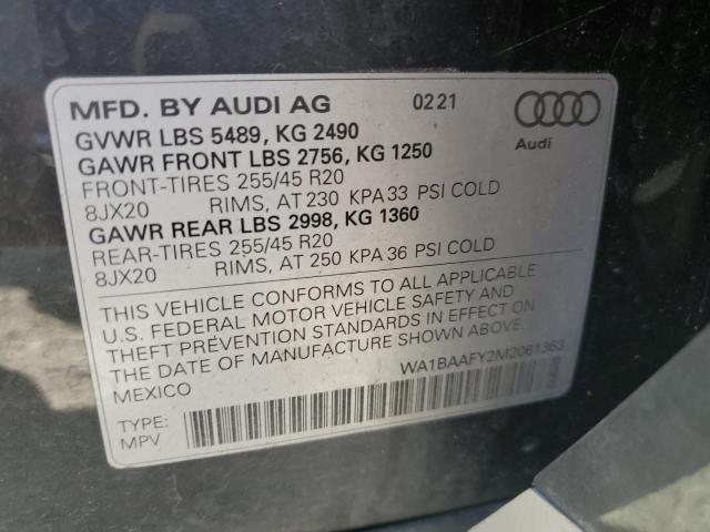 WA1BAAFY2M2061363 2021 AUDI Q5, photo no. 13