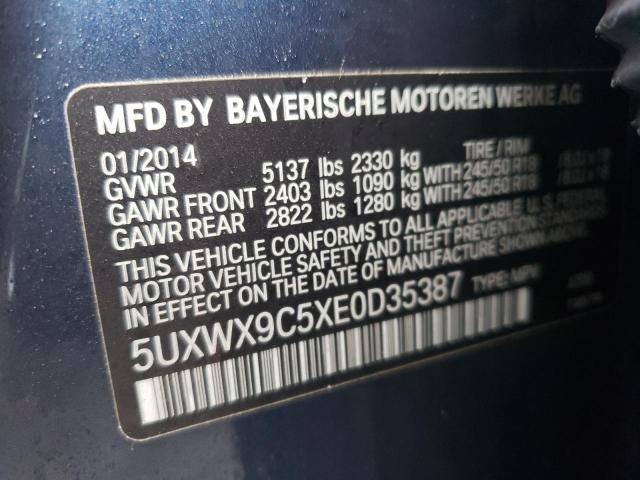 5UXWX9C5XE0D35387 2014 BMW X3, photo no. 12