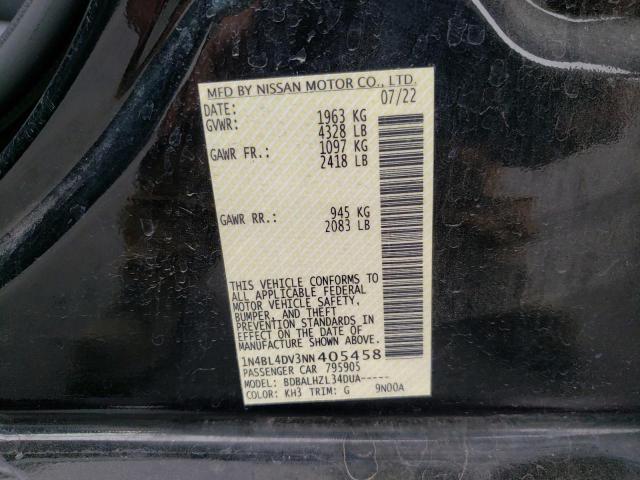 1N4BL4DV3NN405458 Nissan ALTIMA SV