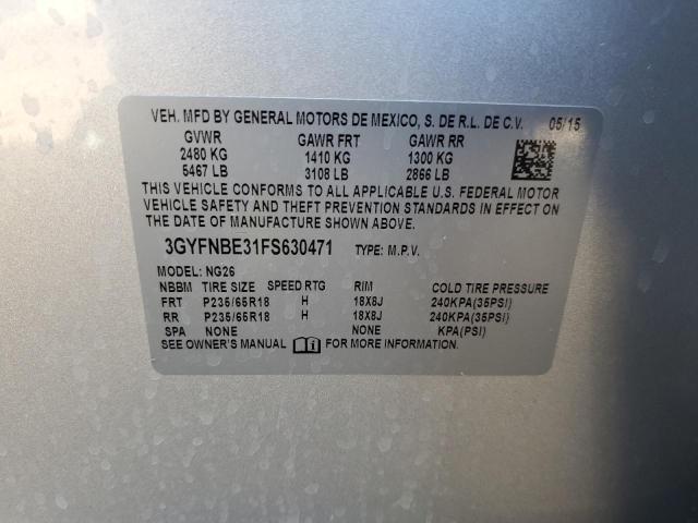 3GYFNBE31FS630471 Cadillac Srx Luxury Collection