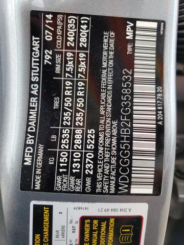WDCGG5HB2FG358532 Mercedes-Benz GLK 350