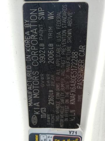 KNAFX6A80E5172288 KIA FORTE EX