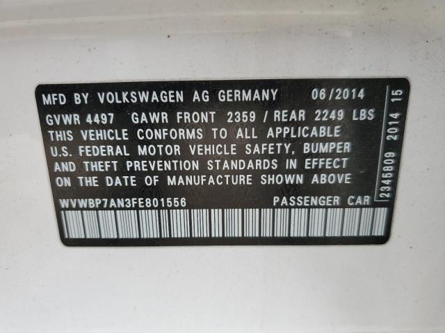 2015 VOLKSWAGEN CC SPORT - WVWBP7AN3FE801556