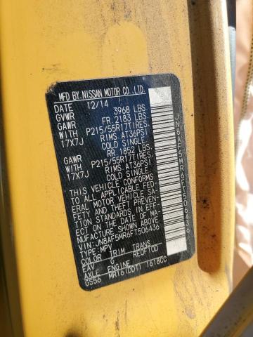 2015 NISSAN JUKE S - JN8AF5MR6FT506436