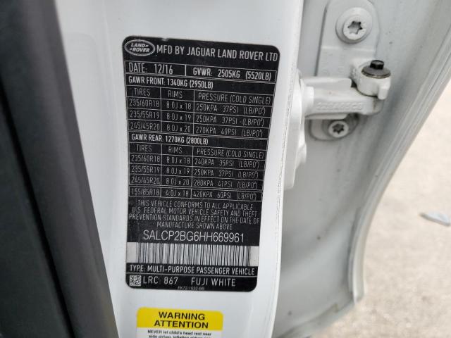 SALCP2BG6HH669961 Land Rover Discovery Sport Se
