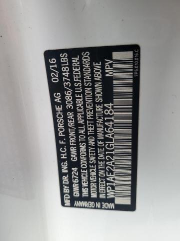 2016 PORSCHE CAYENNE SE - WP1AE2A21GLA64184
