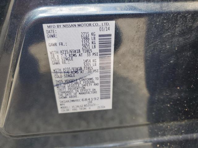5N1AR2MN4EC684192 Nissan Pathfinder S