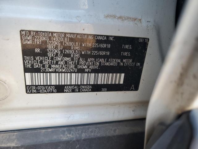 2019 TOYOTA RAV4 LIMIT - 2T3DWRFV0KW032470