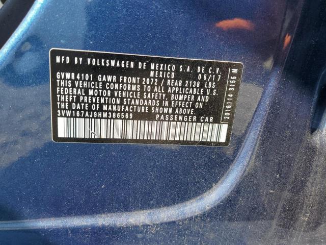 2017 VOLKSWAGEN JETTA S - 3VW167AJ9HM386569