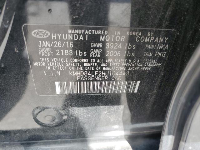 2017 HYUNDAI ELANTRA SE - KMHD84LF2HU104443